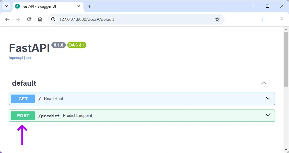 Swagger UI home page