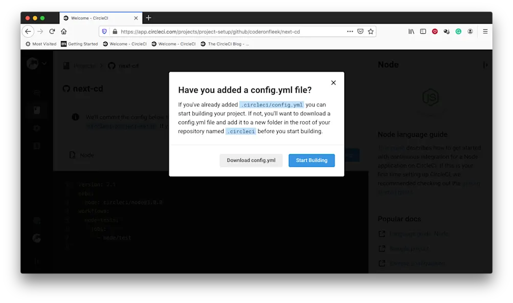 Build Prompt - CircleCI