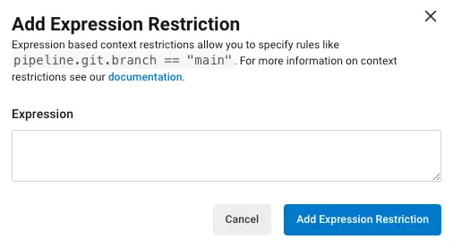 Adding Context Restriction