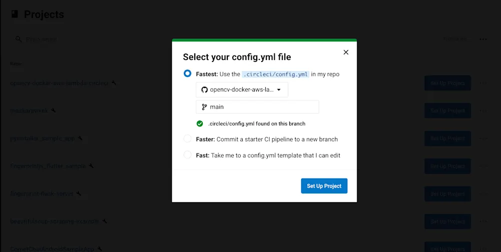 Configure project on CircleCI
