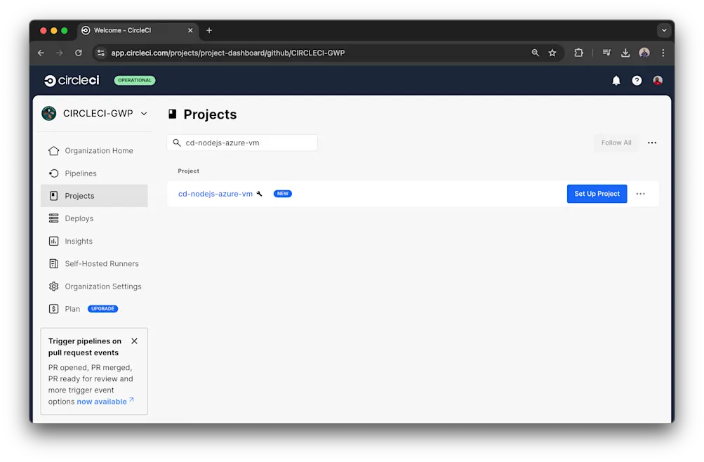 Add Project - CircleCI