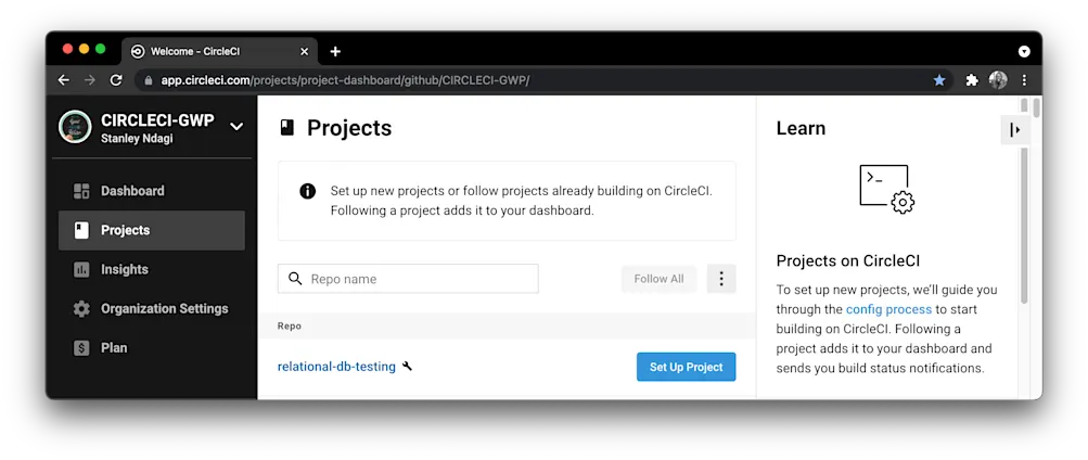 Add Project - CircleCI