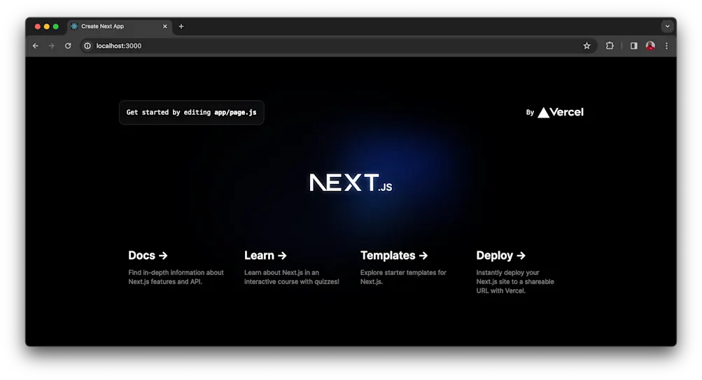 New app (local) - Next.js