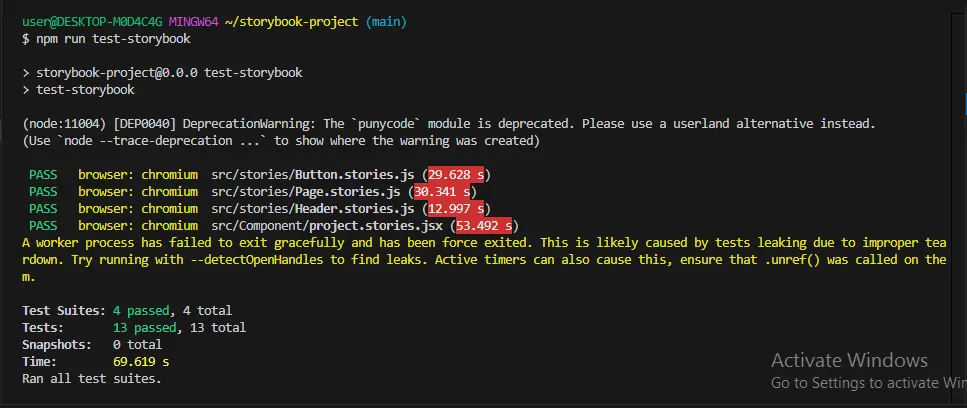 Run interaction tests
