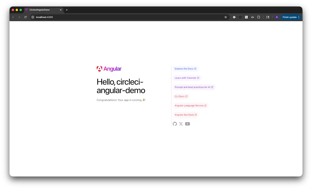 Angular homepage