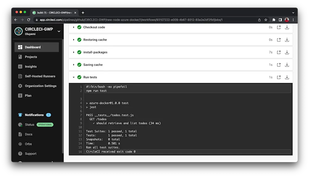 Build job successful