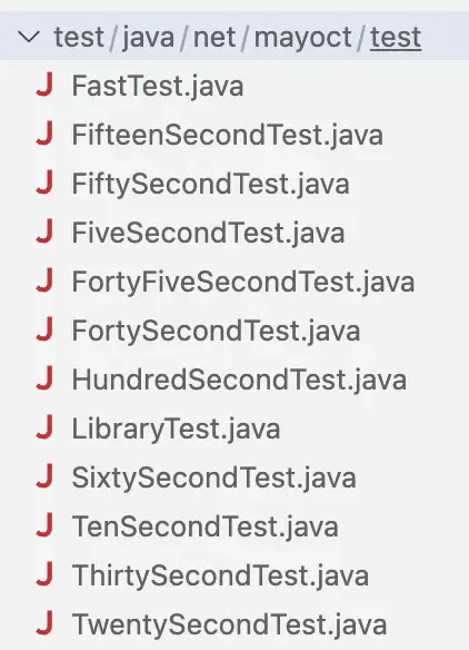 テストクラスのソースコード
