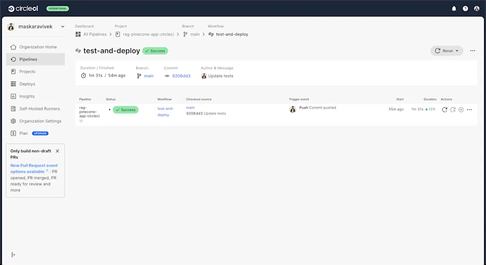 Successful build on CircleCI