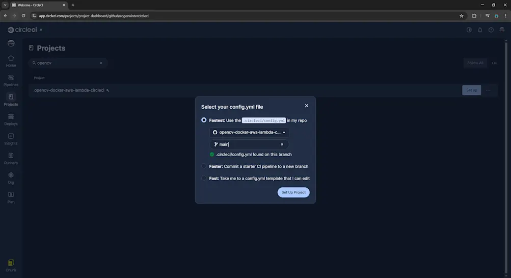 Configure project on CircleCI
