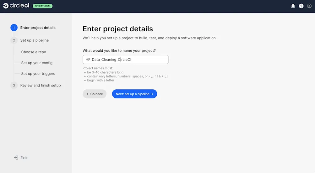 Add Project Name