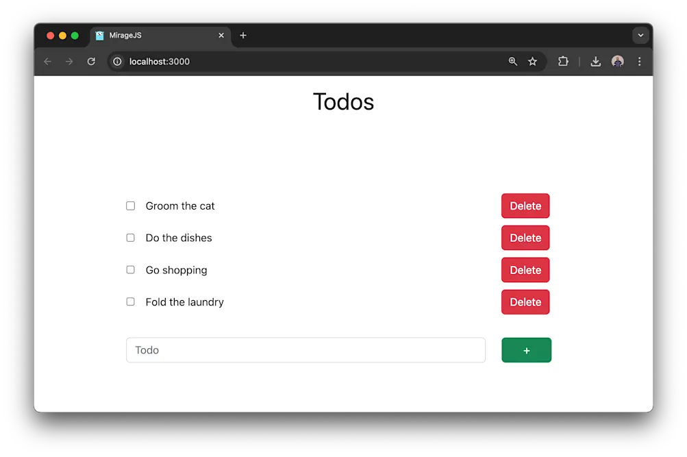 Adding Todo items