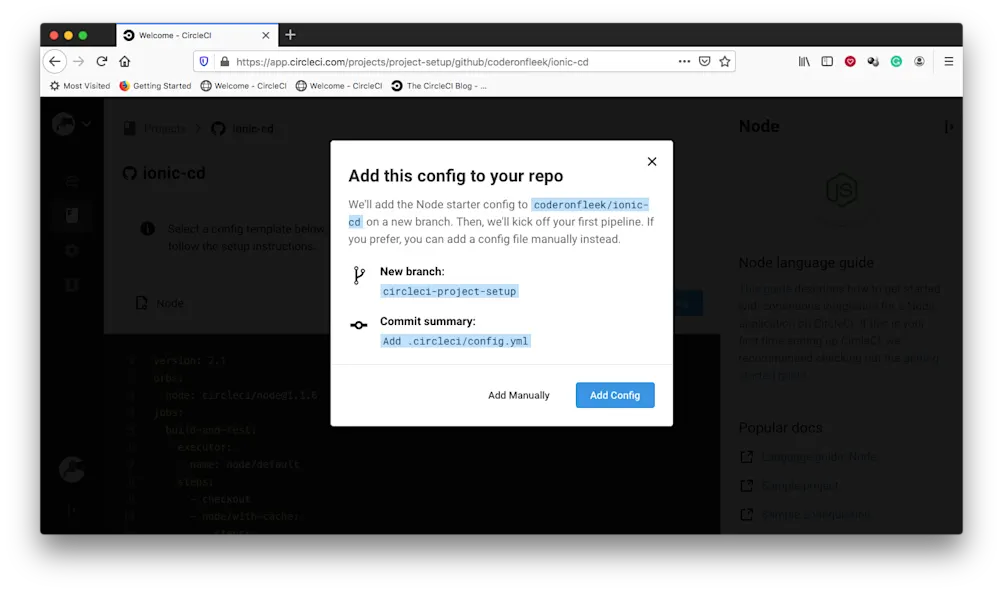 Start Building - Add manually