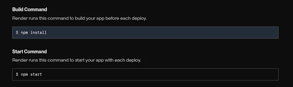 Running npm install and test commands in terminal