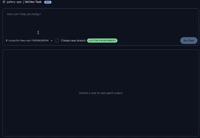 search bar in Ad Hoc Branches