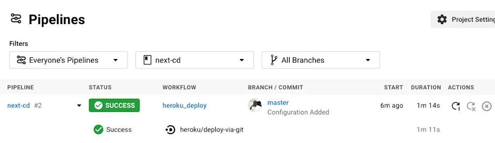 Build Successful - CircleCI