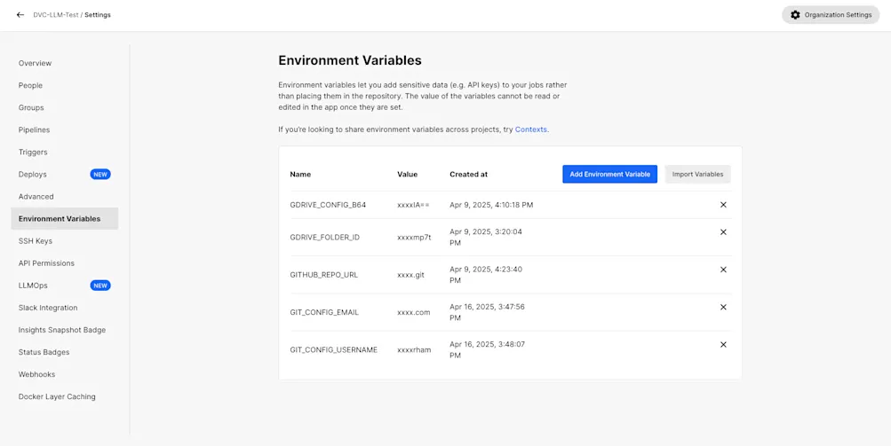 Python environment variables