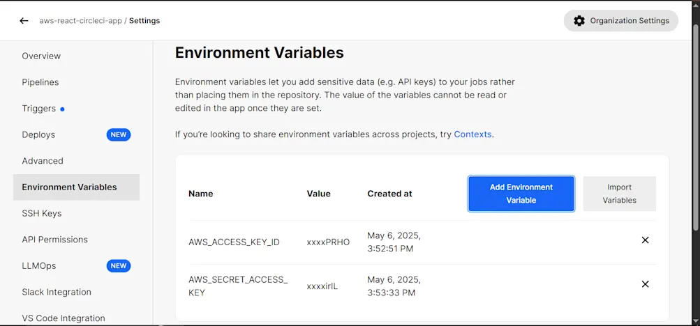AWS credentials set up