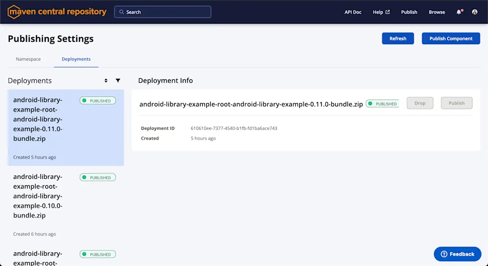 Successful build details on CircleCI