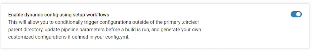 Dynamic config workflow