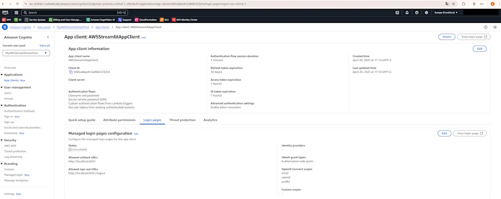 Client login deactivated