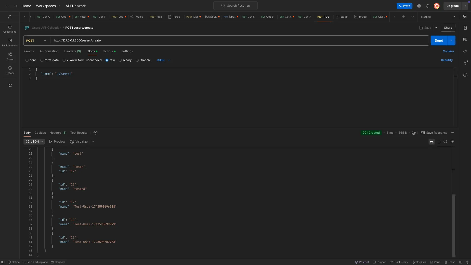 Dynamic parameters - Postman