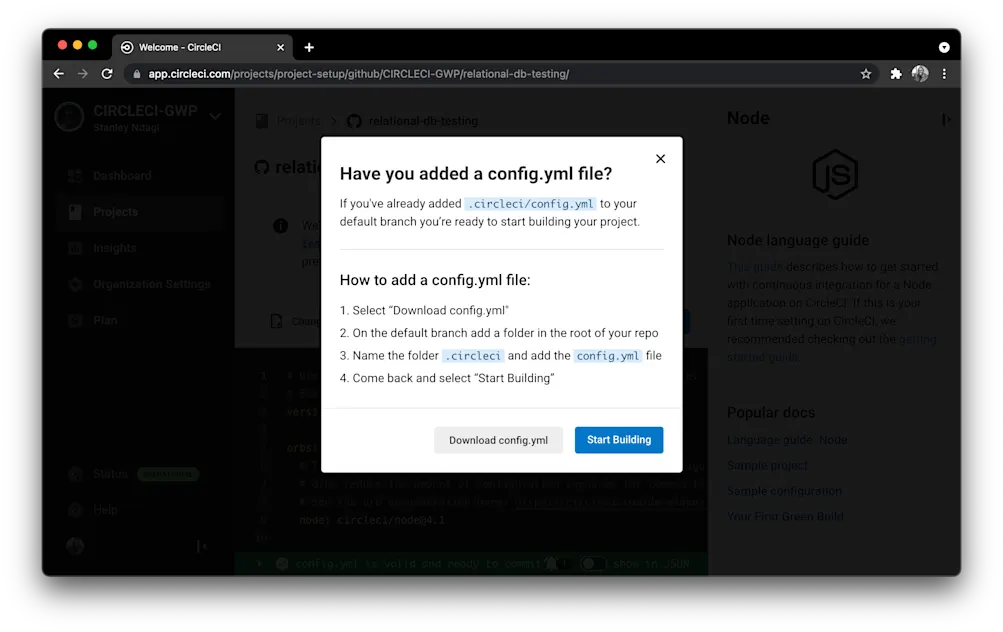 Build Prompt - CircleCI