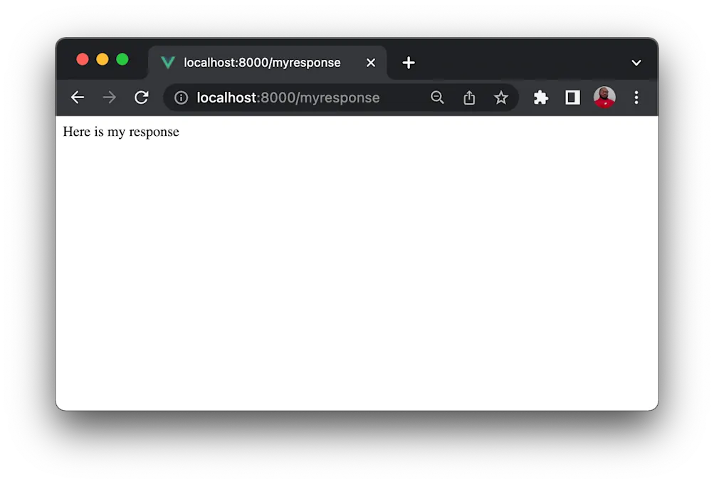 Laravel App Response Page