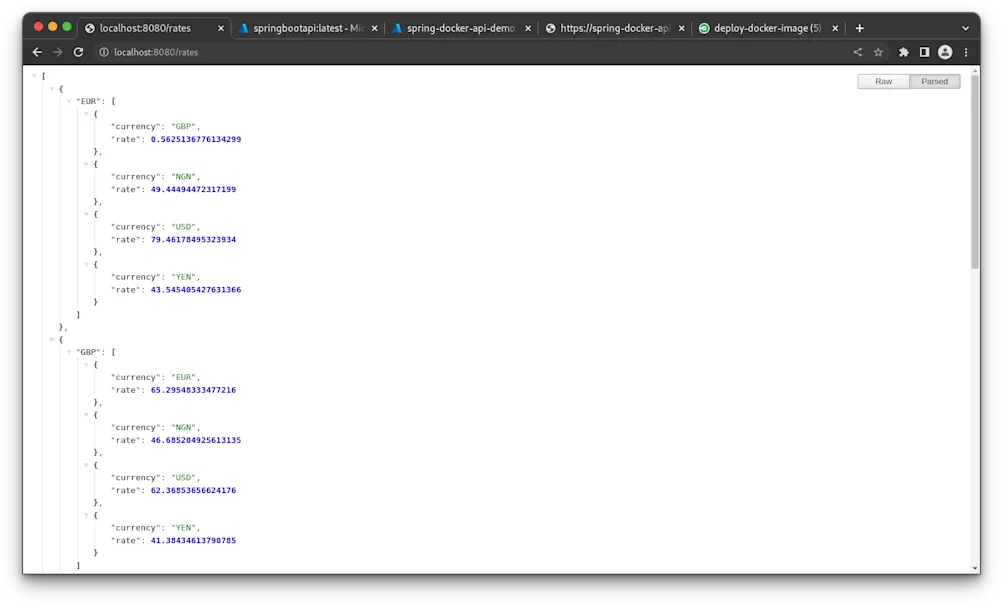 Running application locally