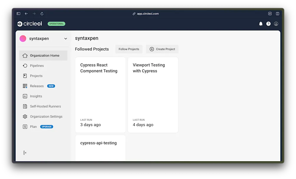 CircleCI project setup
