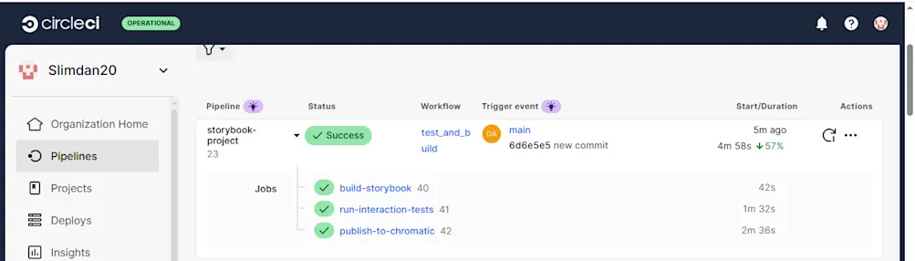 Chromatic pipeline build