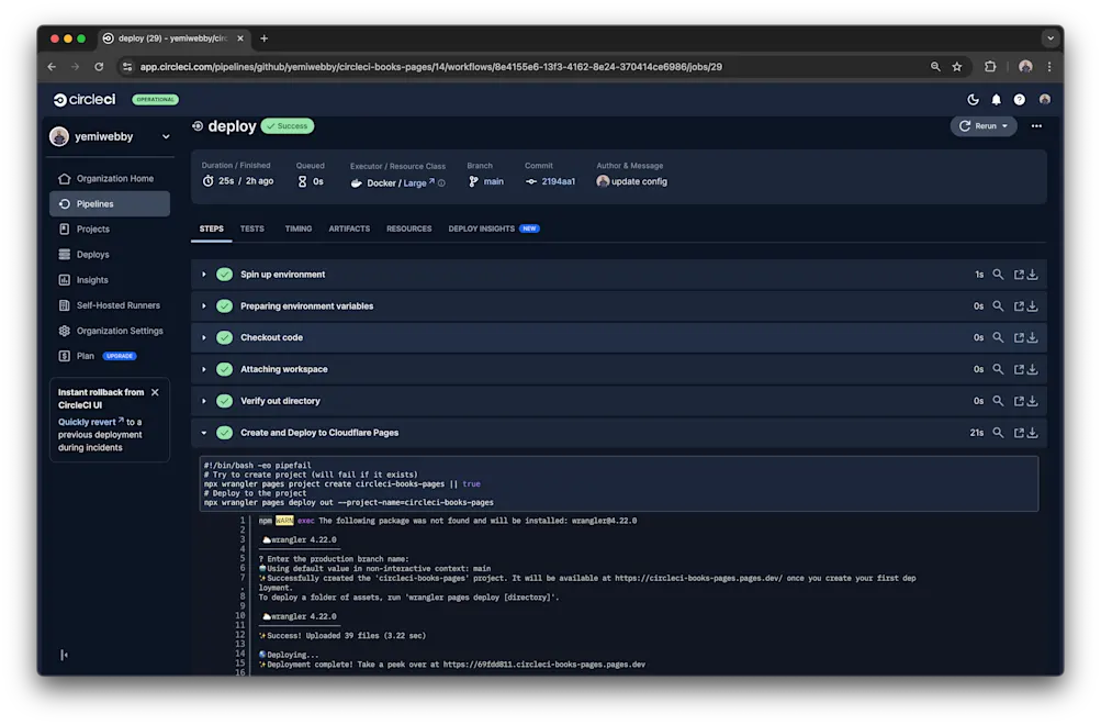 CircleCI successful build