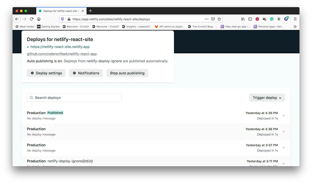 デプロイログ - Netlify