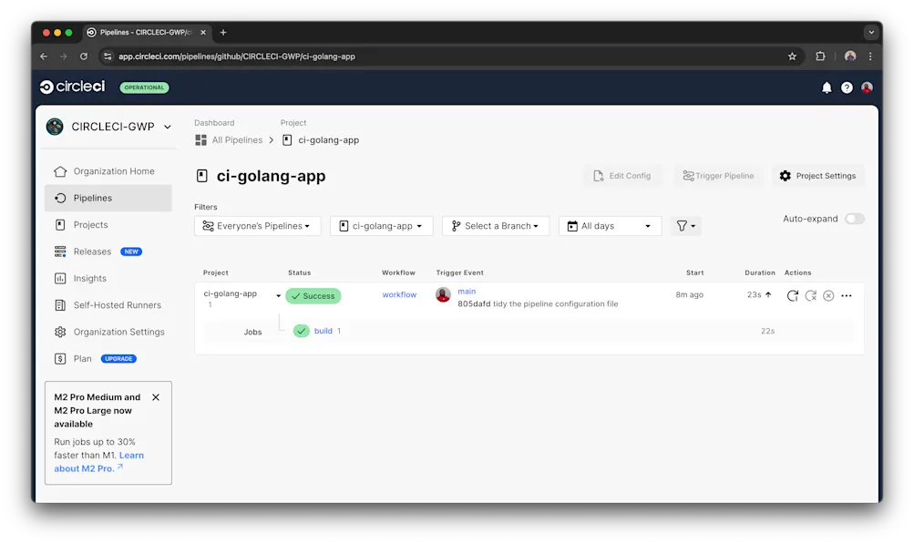 Build successful - CircleCI