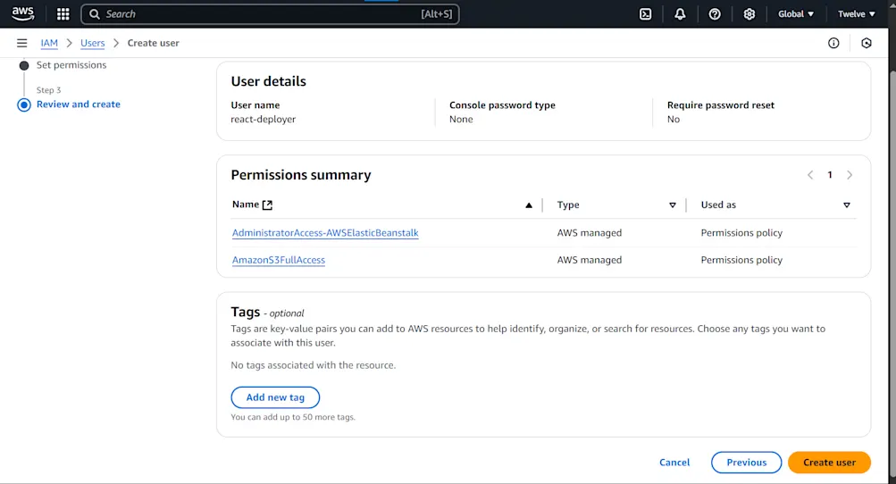 Review and create page