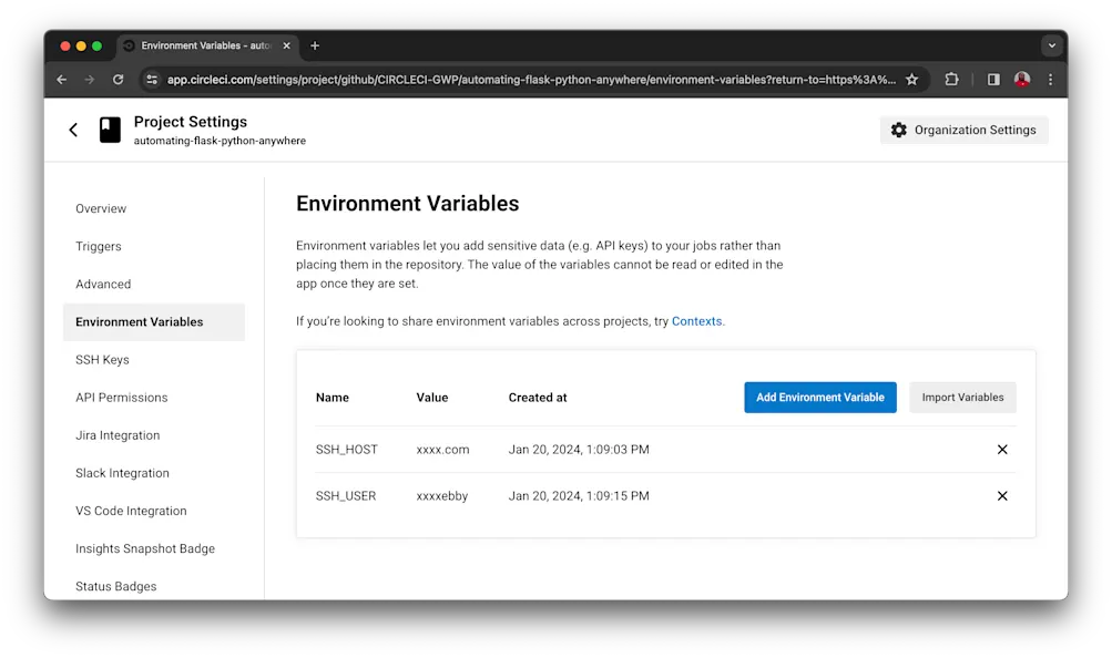  Declaring host and user 