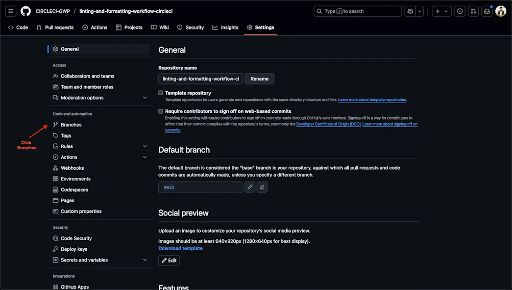 Code and automation section