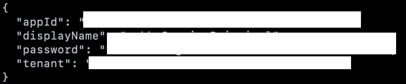 Service credential created