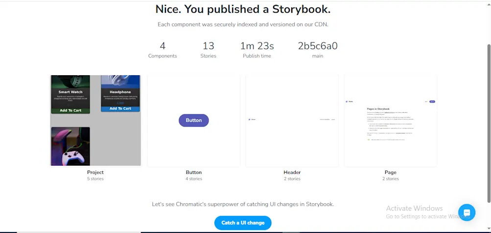 View Storybook in Chromatic