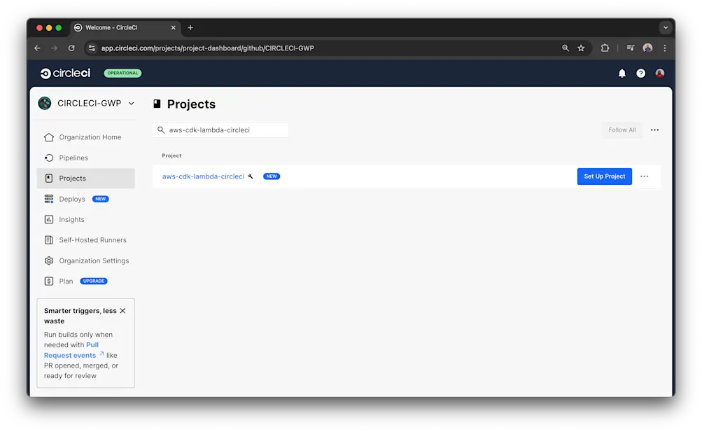 Circle CI set up project