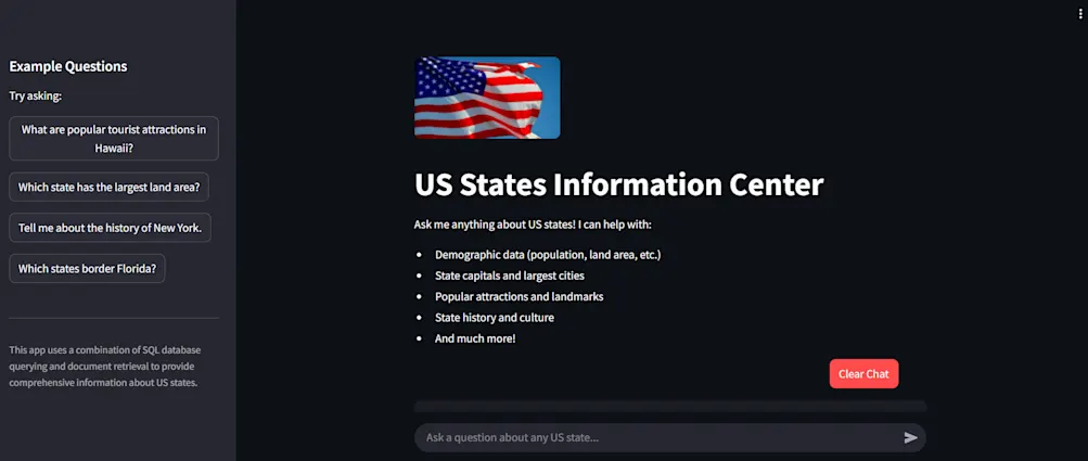 Streamlit app running