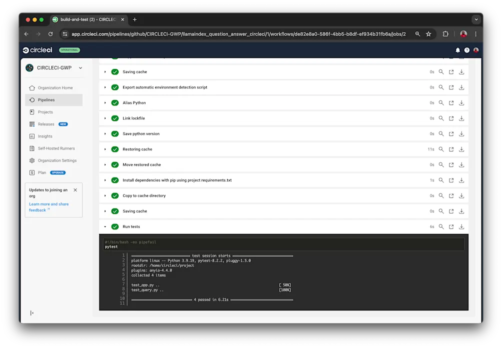 Circle CI pipeline builds successfully