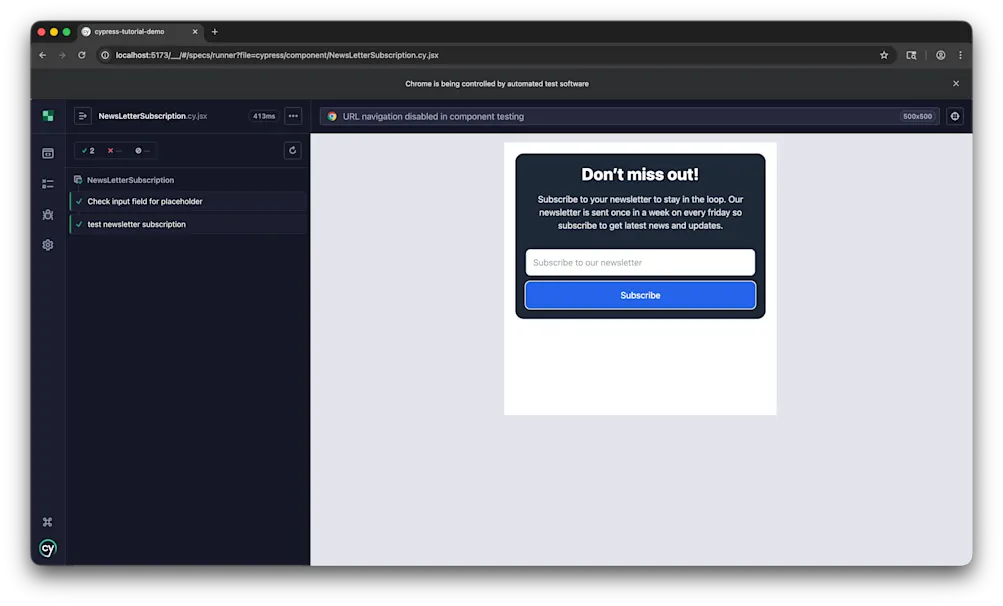 Passing tests