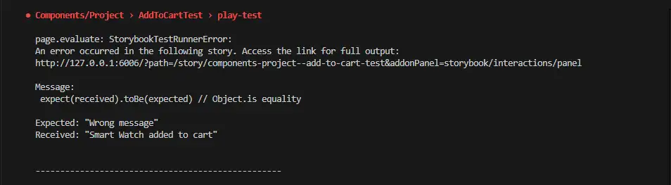 Failed interaction test