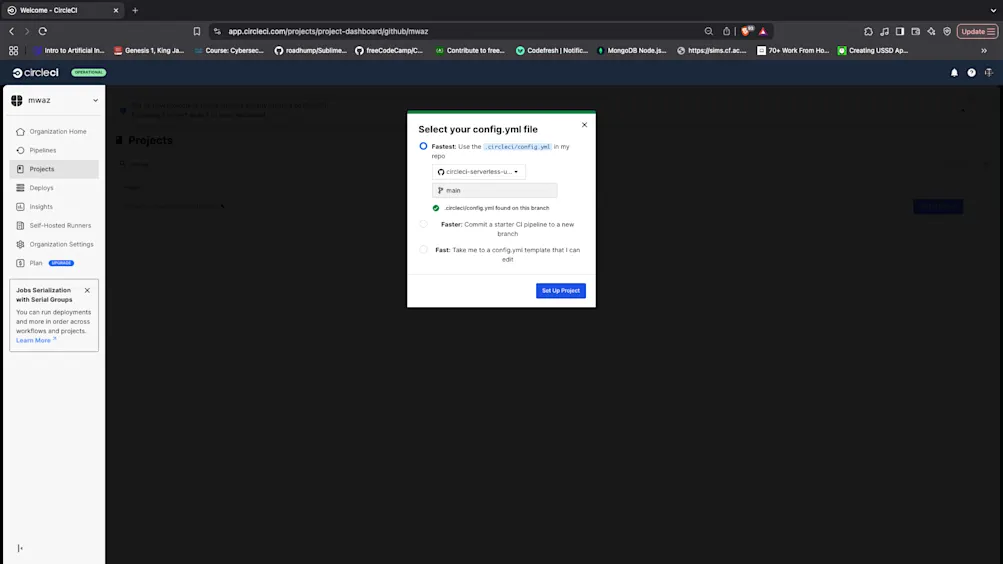 Circle CI project configuration