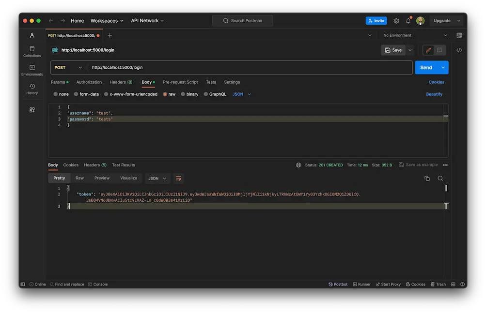 Authenticating a user