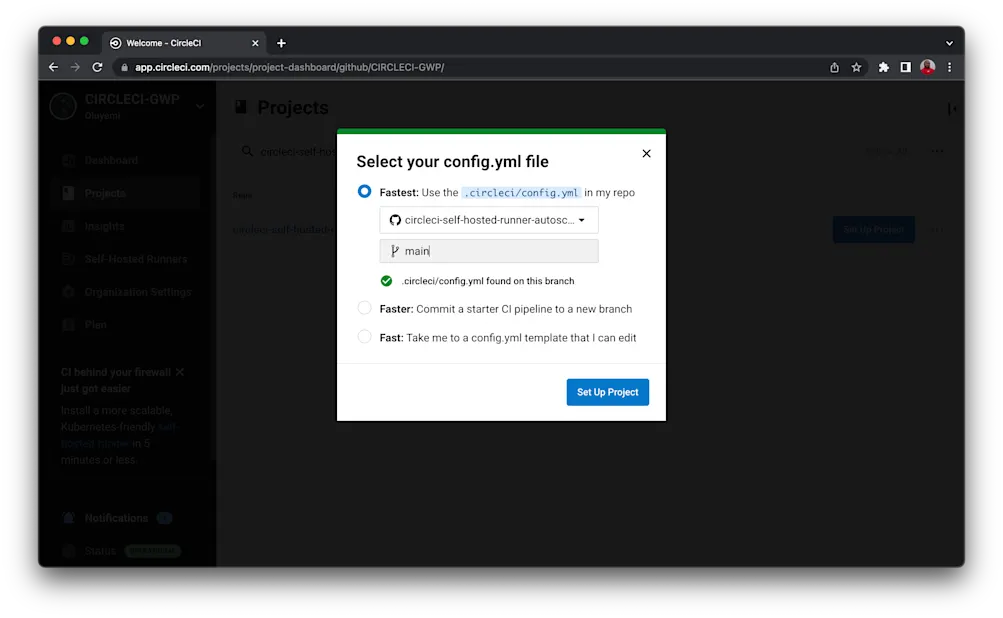 Circle CI project configuration