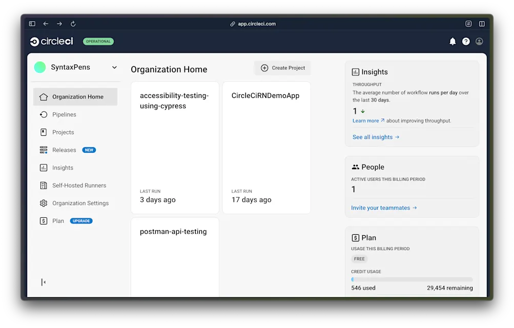 Add project - CircleCI