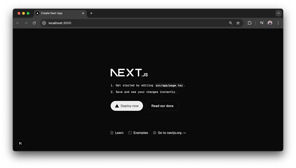 Next.js development server
