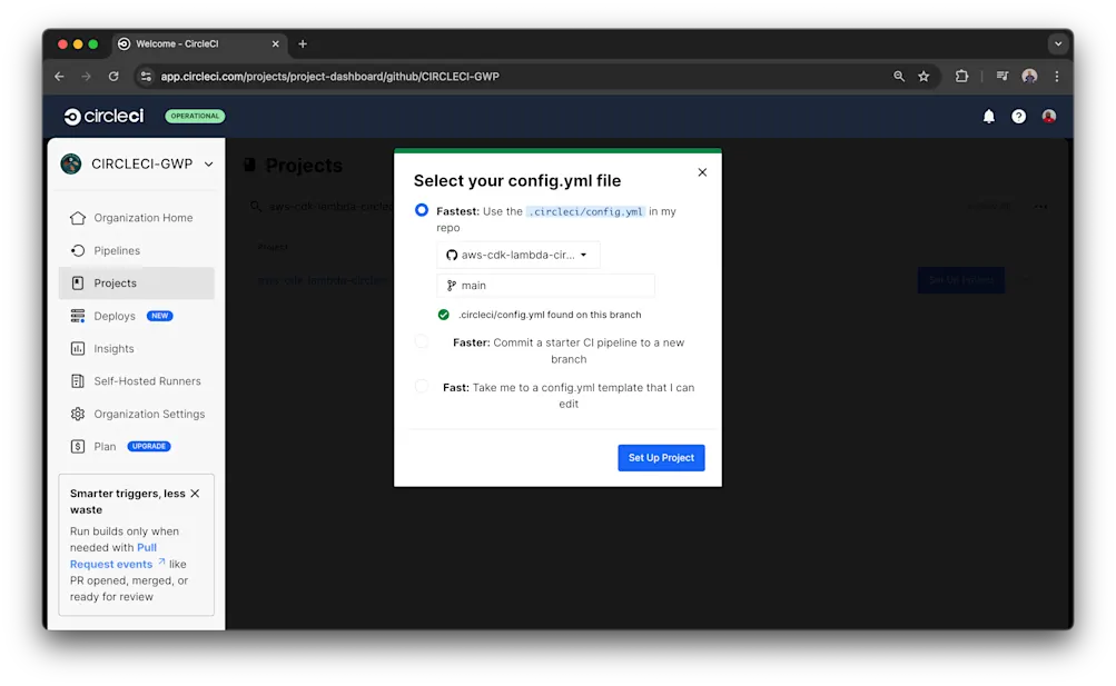 Circle CI project configuration