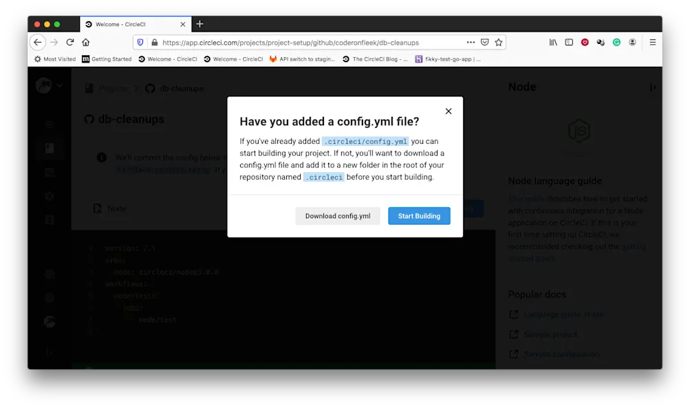 Build Prompt - CircleCI